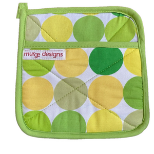 EUC Lime Green Cotton Retro Pot Holder